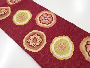 アンティーク　華紋模様織り出し名古屋帯（材料）